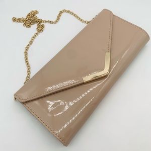 Blush Patent Leather Clutch